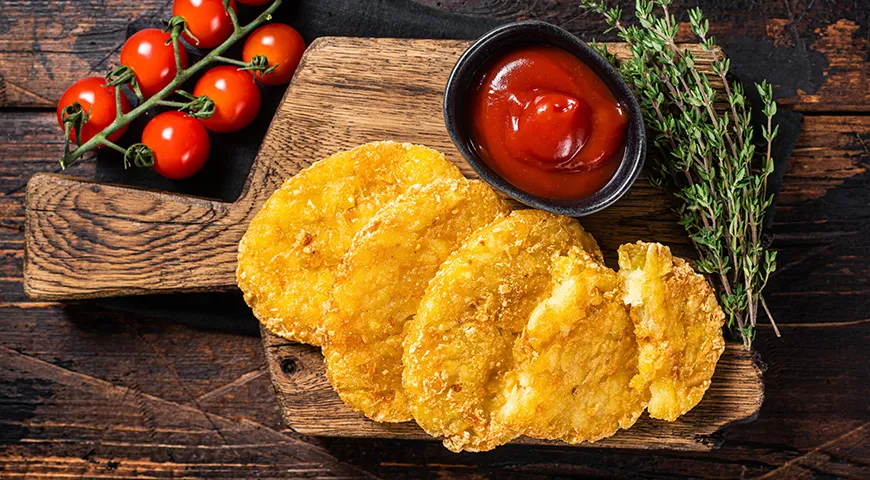 Tradičné hashbrowns z americkej reštaurácie